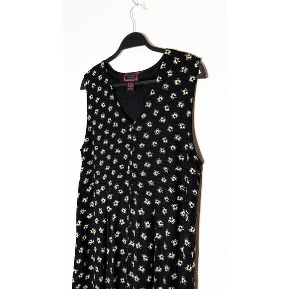 Vintage April Cornell Trading Women's Button Front Maxi Dress Rayon Made India L - Picture 3 of 12